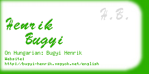 henrik bugyi business card